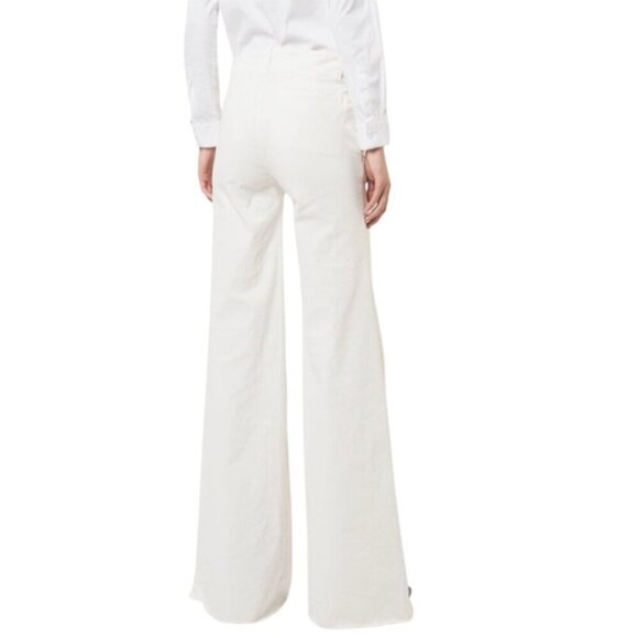 NILI LOTAN WIDE LEG LOW WAIST WHITE PANTS NWT 4 - Picture 2 of 12